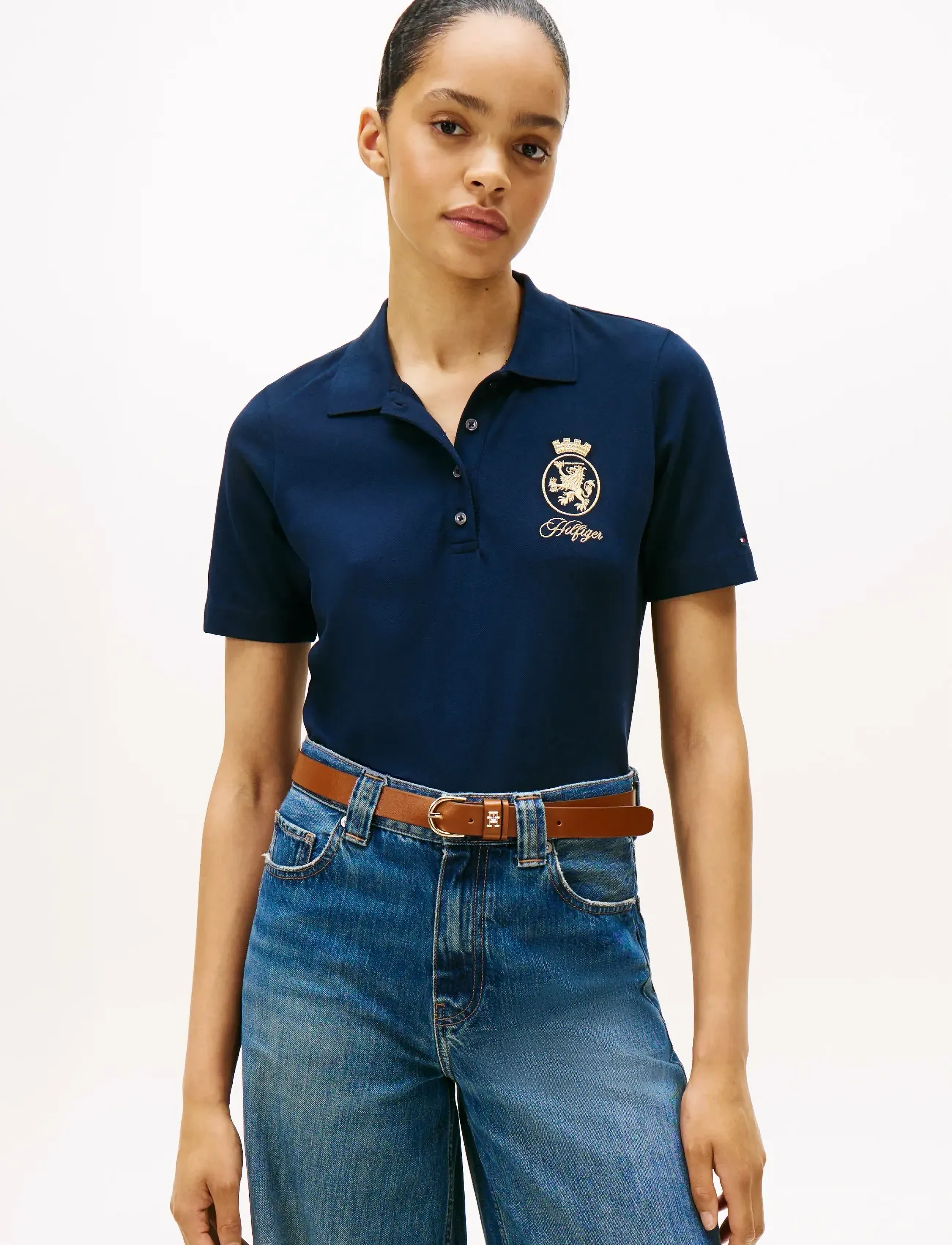 Tommy Hilfiger GOLD CREST REG SS POLO - T-Shirts & Tops - DARK NIGHT NAVY / navy