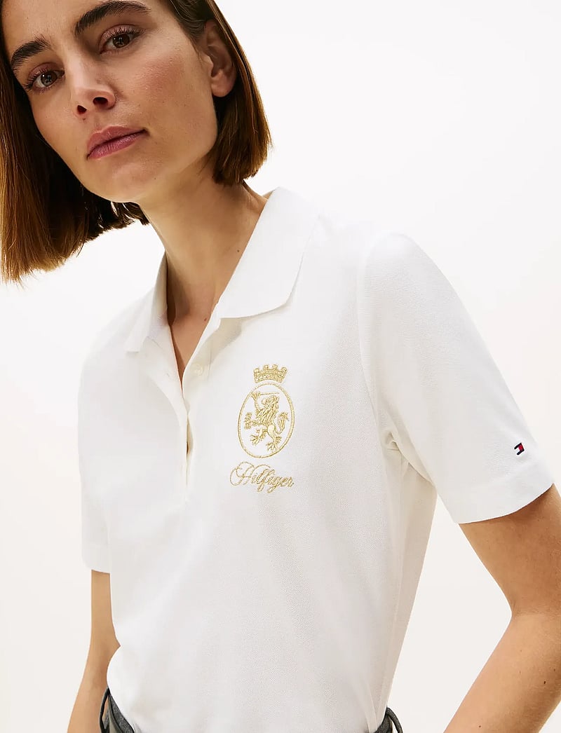 Tommy Hilfiger - GOLD CREST REG SS POLO - pikéer - ecru - 5