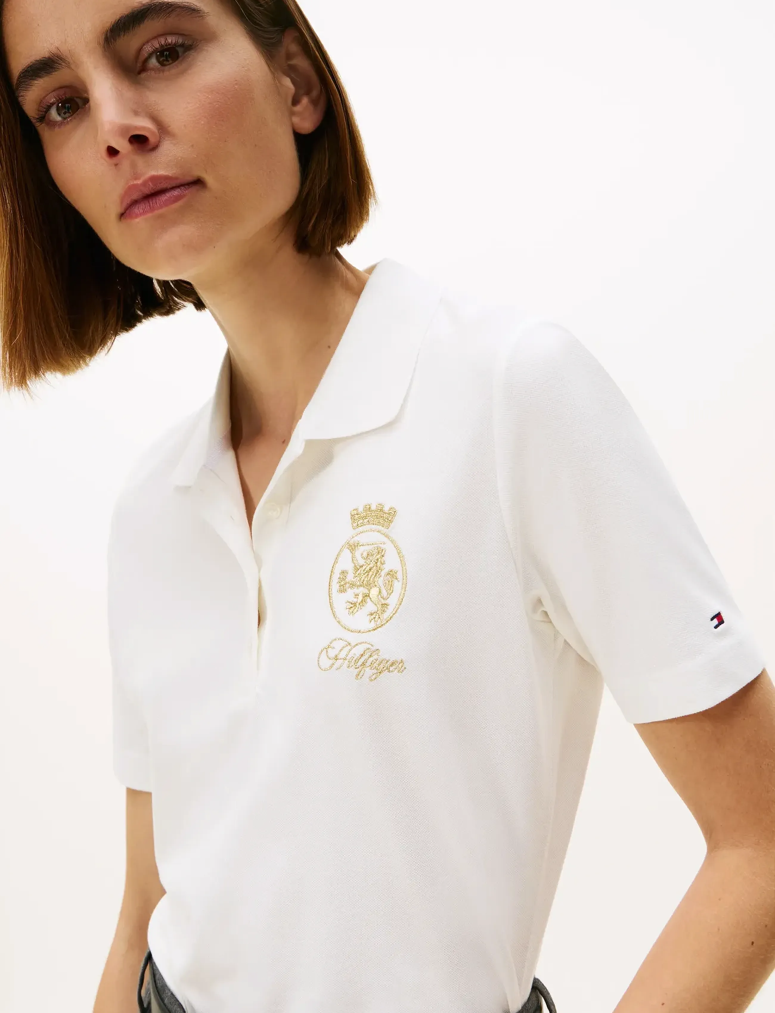 Tommy Hilfiger - GOLD CREST REG SS POLO - ecru - 5