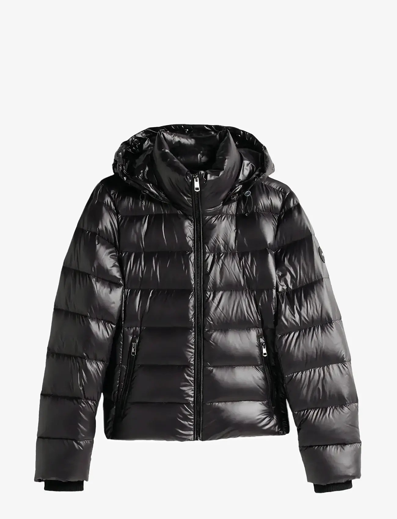 Tommy Hilfiger - GLOSS HW DOWN SLIM JACKET W FUR - sulejoped ja voodriga joped - black - 2