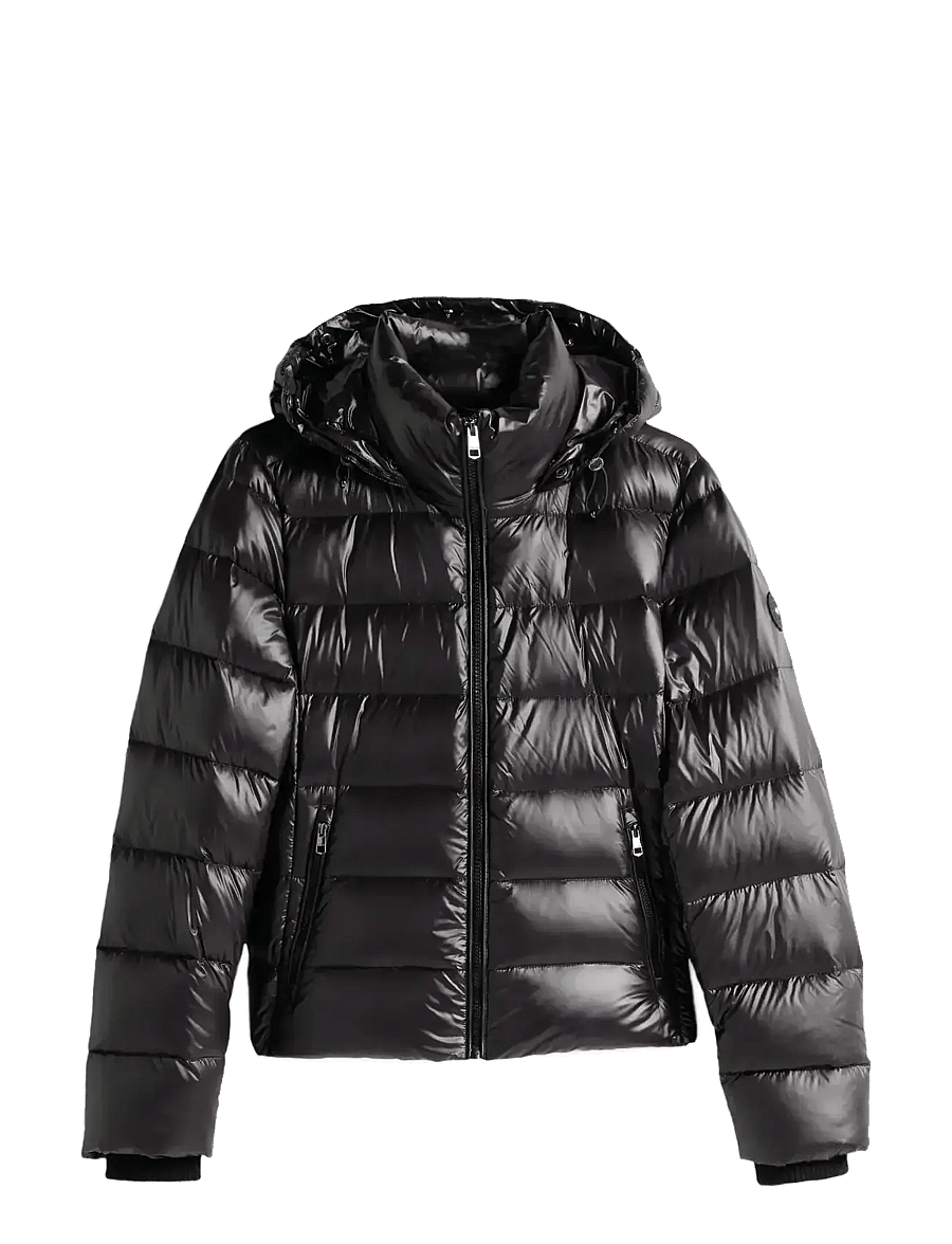 Tommy Hilfiger - GLOSS HW DOWN SLIM JACKET W FUR - talvitakit - black - 2
