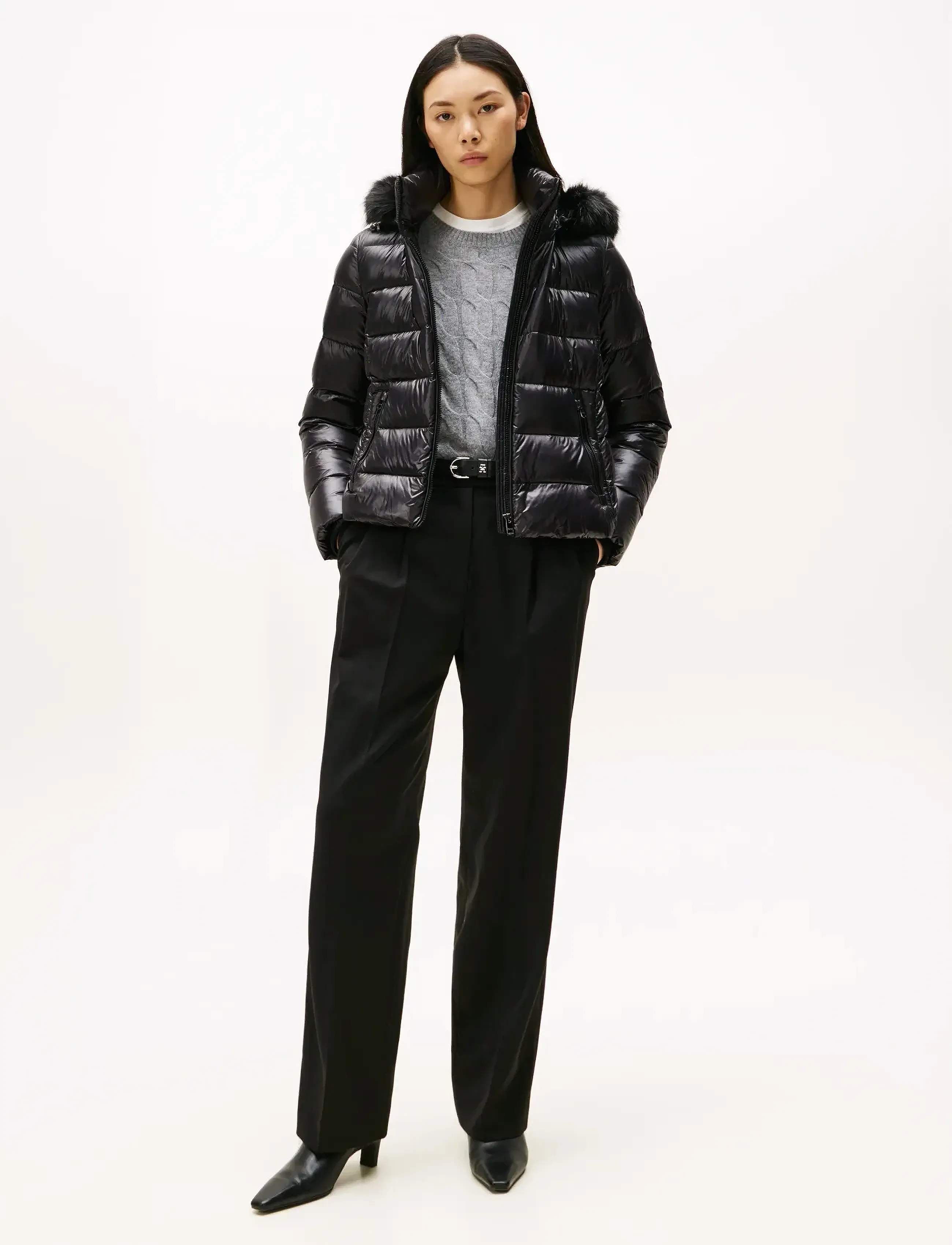 Gloss Hw Down Slim Jacket W Fur 2