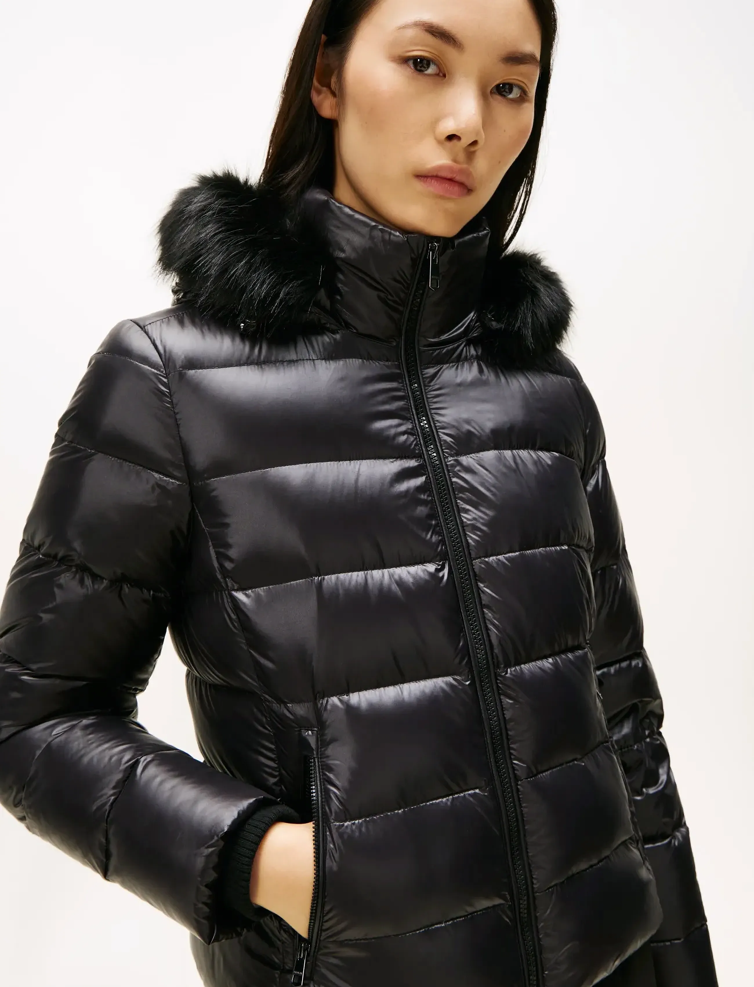Gloss Hw Down Slim Jacket W Fur 6