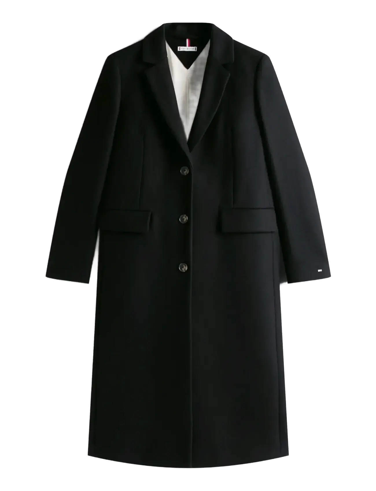 Tommy Hilfiger CLASSIC SB WOOL REG MAXI COAT - Kleidung - BLACK / black