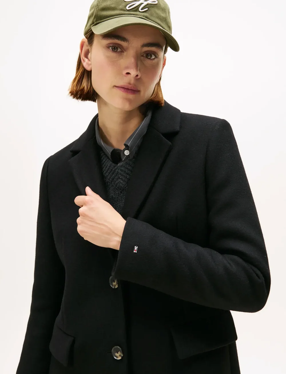 Tommy Hilfiger - CLASSIC SB WOOL REG MAXI COAT - ullkåper - black - 3