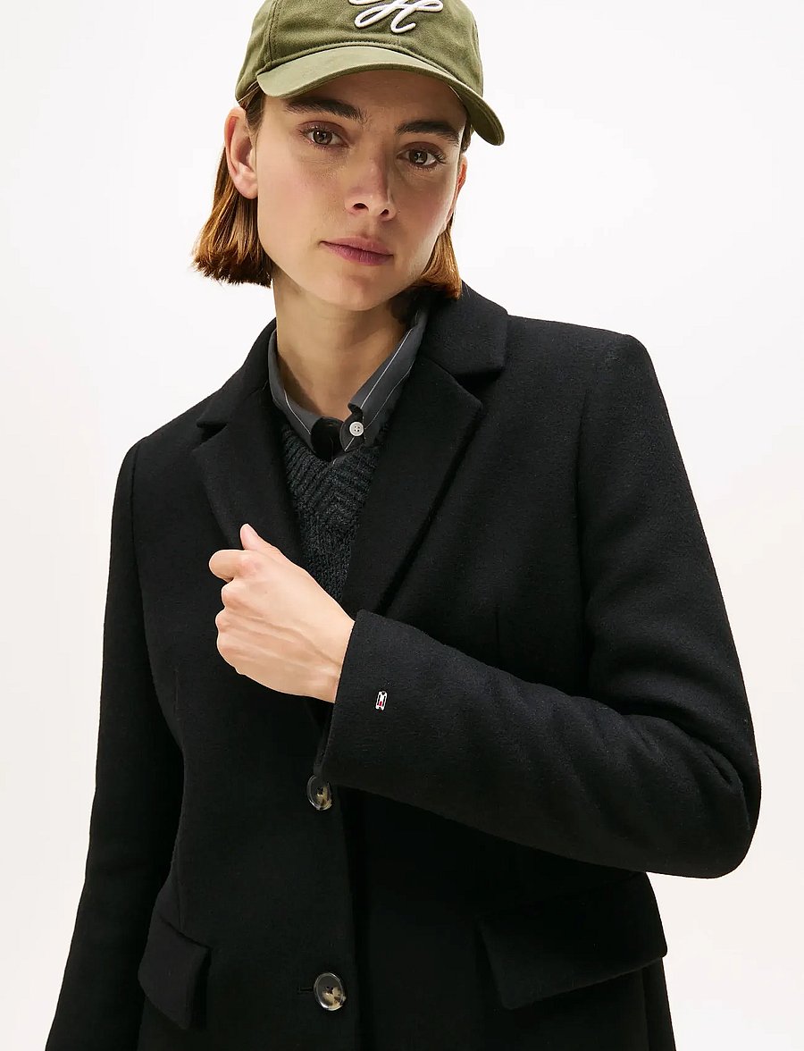 Tommy Hilfiger - CLASSIC SB WOOL REG MAXI COAT - talvejoped - black - 3