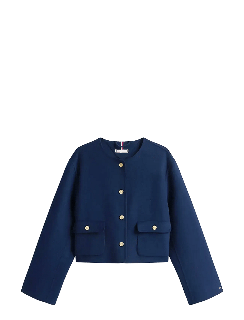 Tommy Hilfiger - DF WOOL BLEND REG LADY JACKET - bouclés - dark night navy - 1