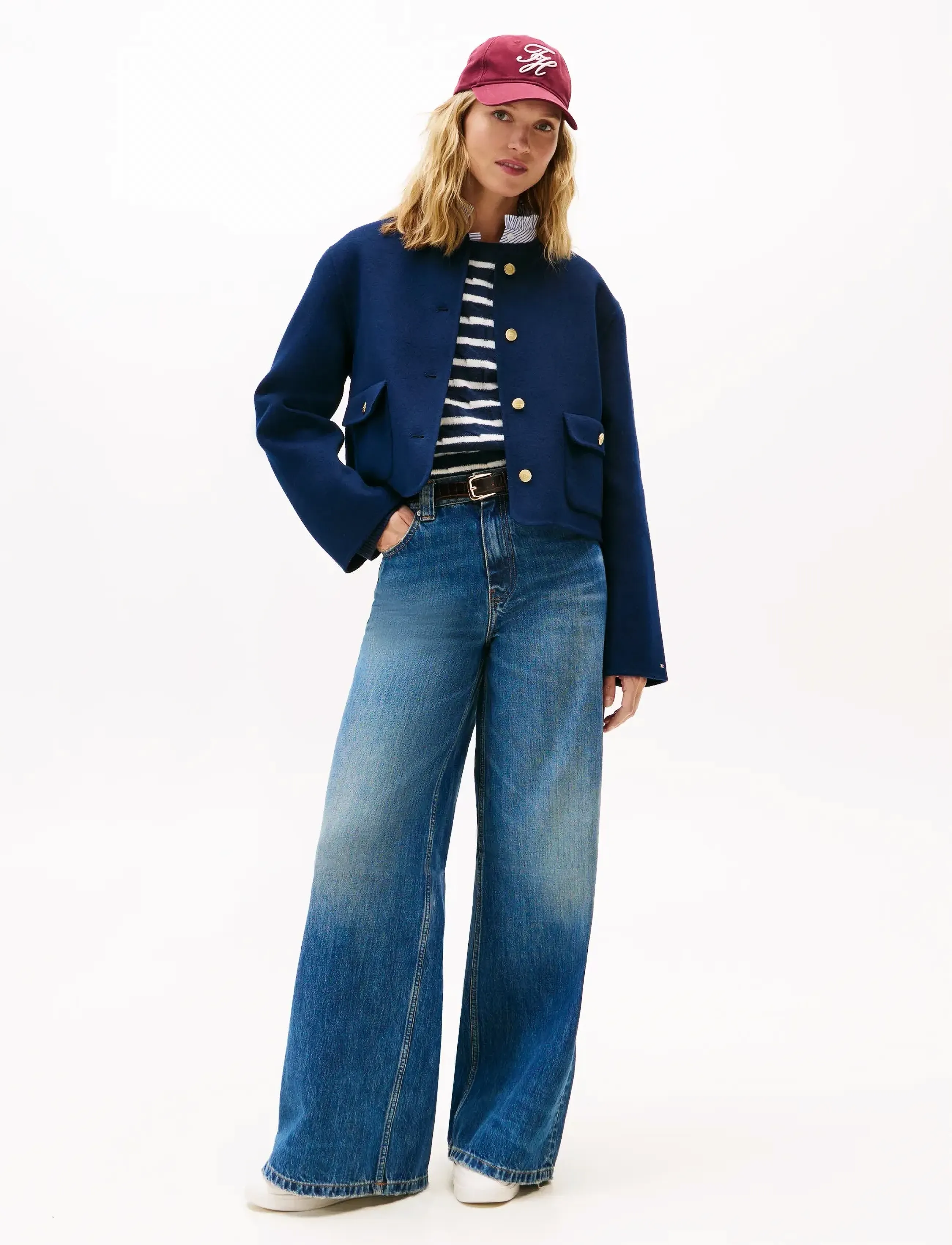 Tommy Hilfiger - DF WOOL BLEND REG LADY JACKET - festmode zu outlet-preisen - dark night navy - 2