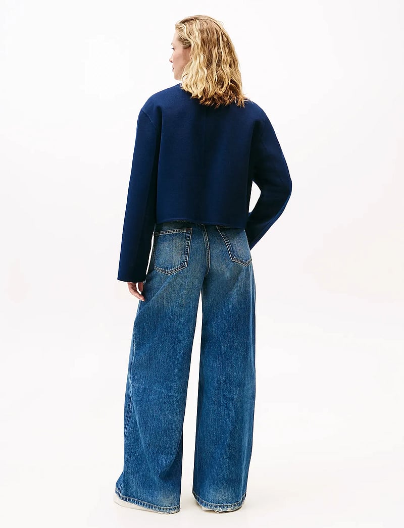 Tommy Hilfiger - DF WOOL BLEND REG LADY JACKET - bouclés - dark night navy - 3