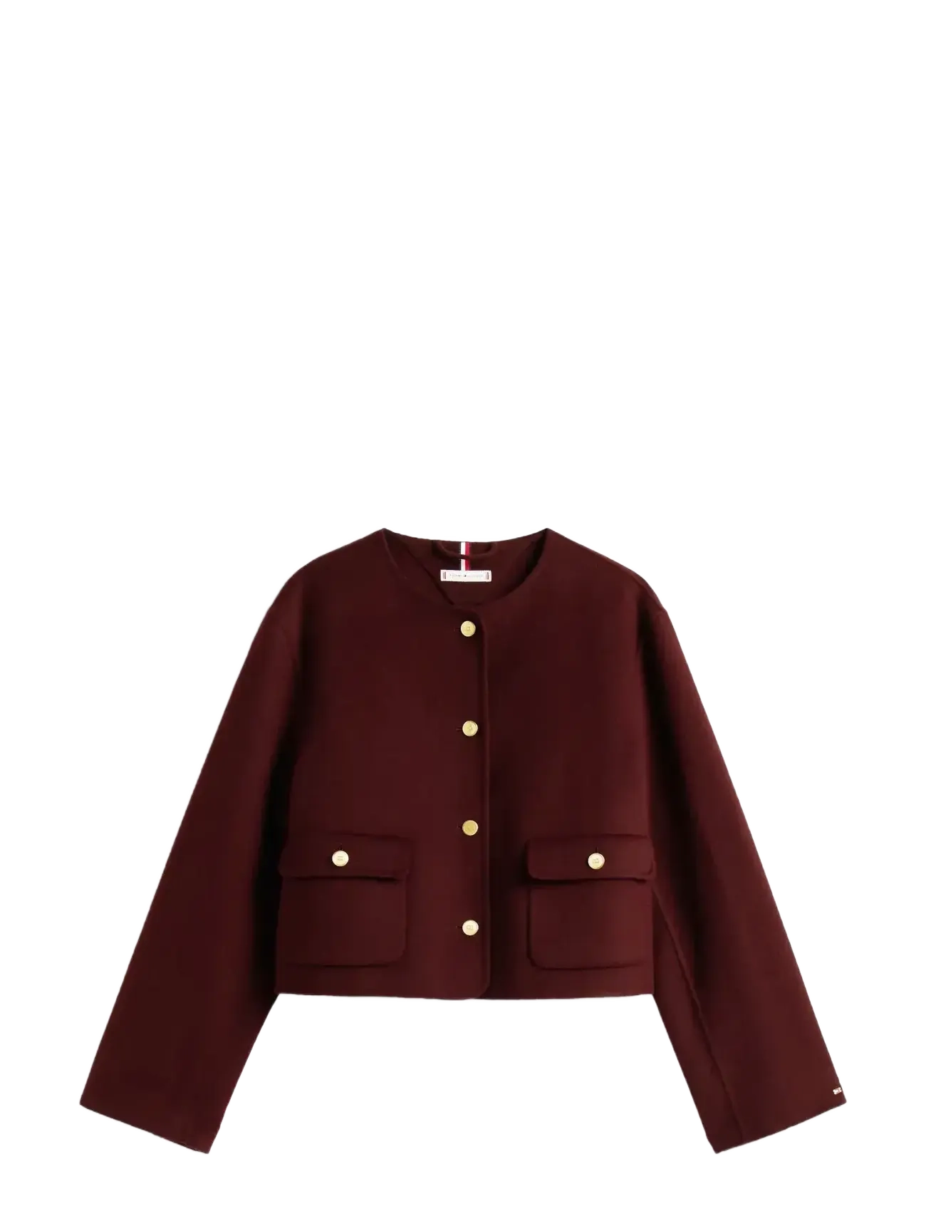 DF WOOL BLEND REG LADY JACKET - DEEP BURGUNDY
