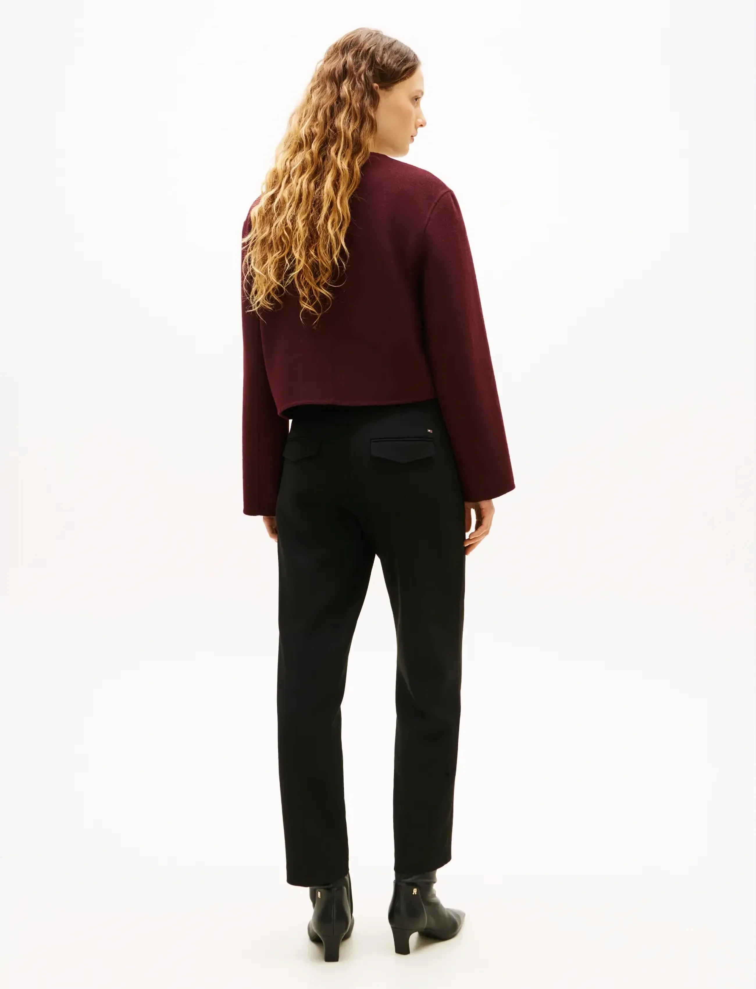 Tommy Hilfiger - DF WOOL BLEND REG LADY JACKET - bouclés - deep burgundy - 3