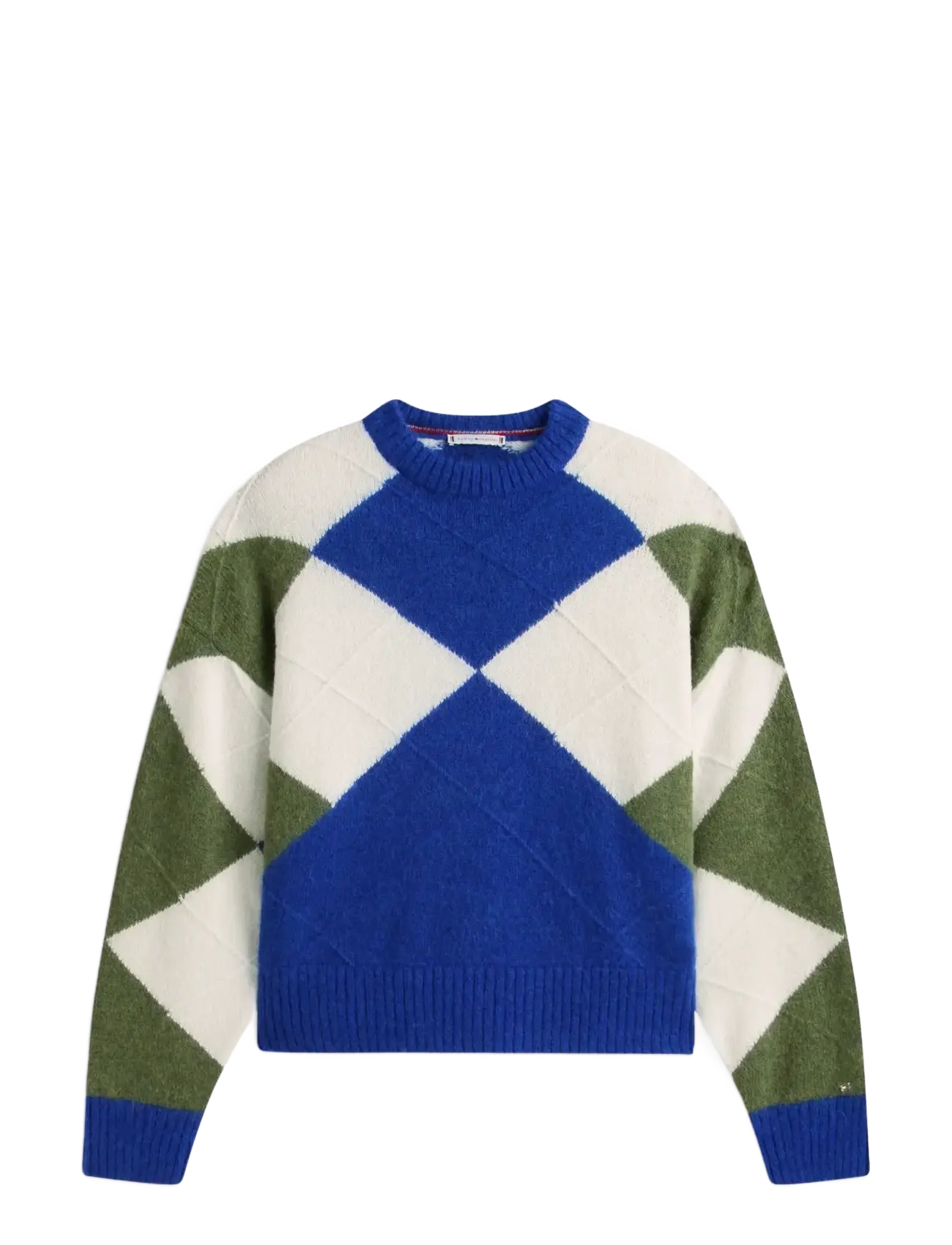 Tommy Hilfiger ALPACA BLEND ARGYLE C-NK LS SWT - Transitional Layering - ARGYLE COBALT / DEEP EVERGREEN / blue