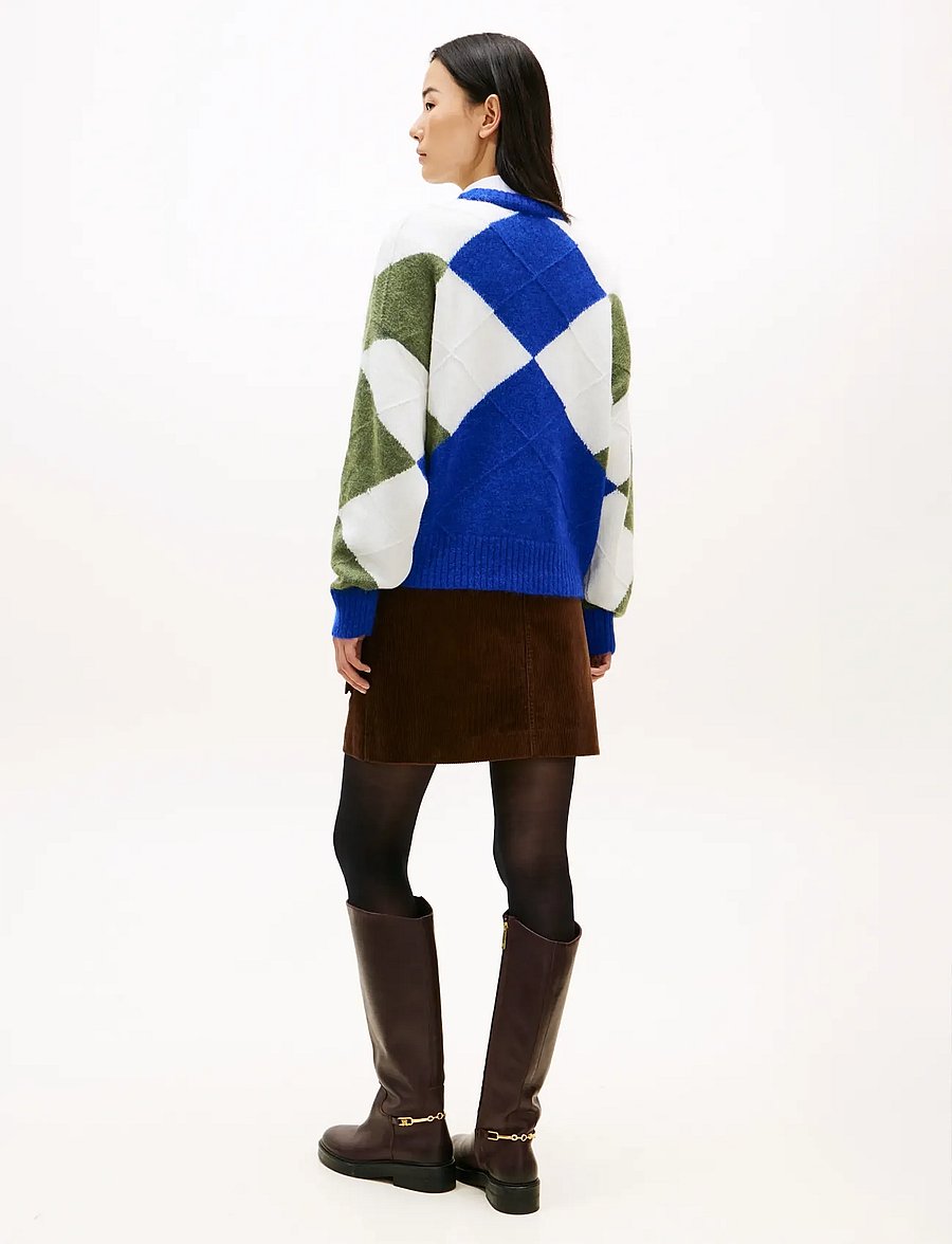 Tommy Hilfiger - ALPACA BLEND ARGYLE C-NK LS SWT - pullover - argyle cobalt / deep evergreen - 2