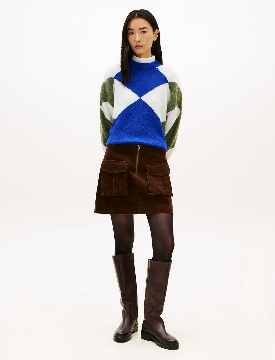 Tommy Hilfiger - ALPACA BLEND ARGYLE C-NK LS SWT - pullover - argyle cobalt / deep evergreen - 3
