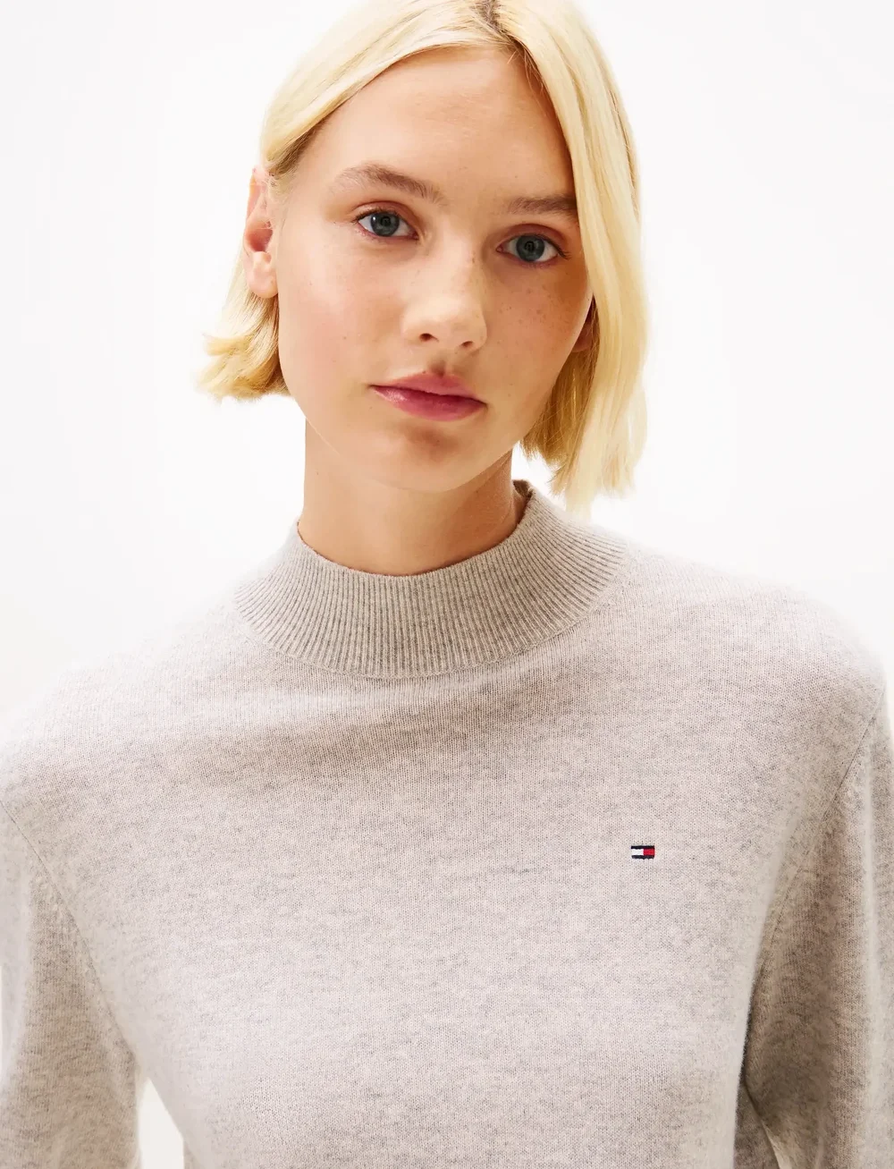 Tommy Hilfiger - WOOL CASH MOCK-NK LS SWT - cashmere - light grey heather - 4