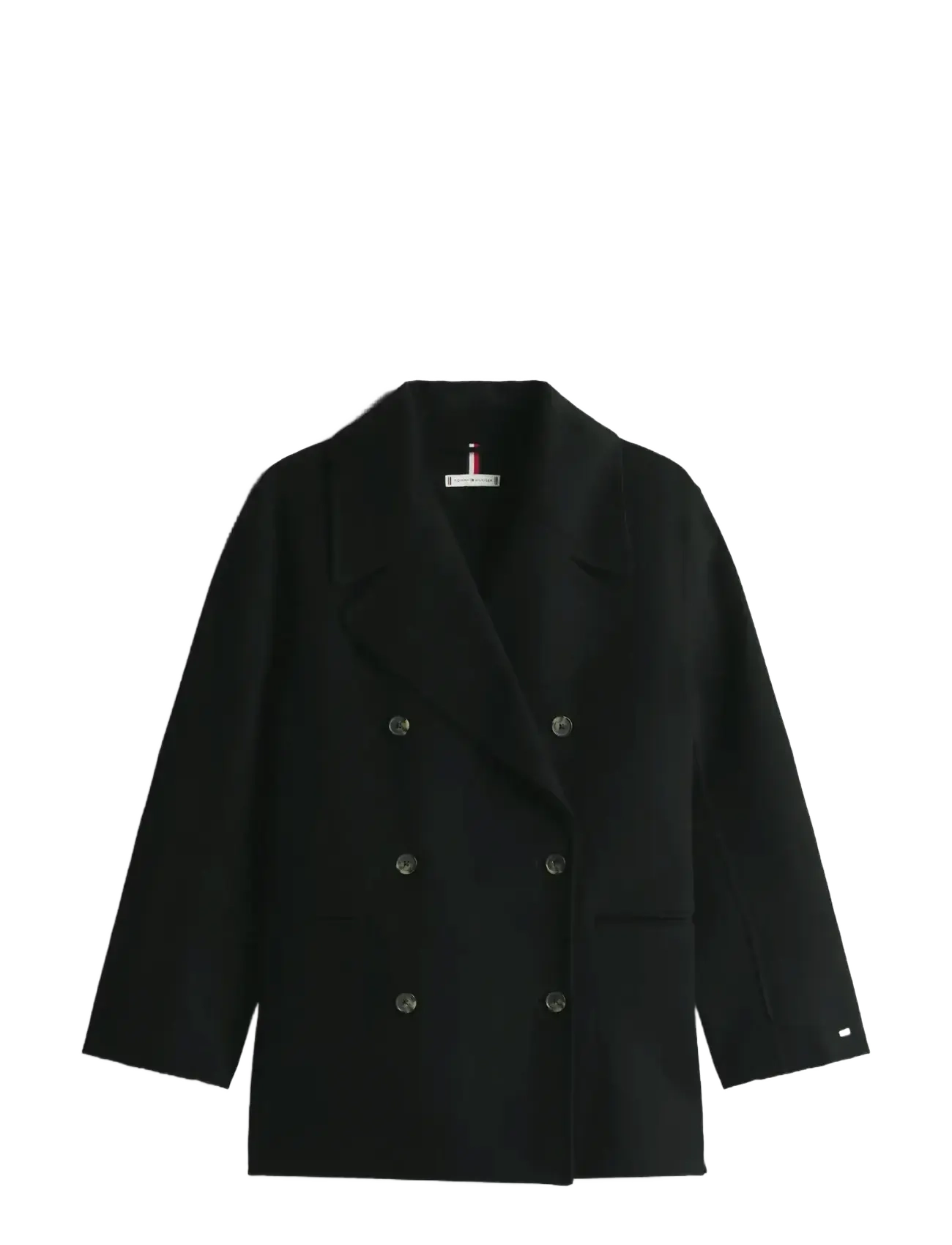 TOMMY HILFIGER Df Wolle Blend Reg Peacoat Schwarz - 40 - Damen