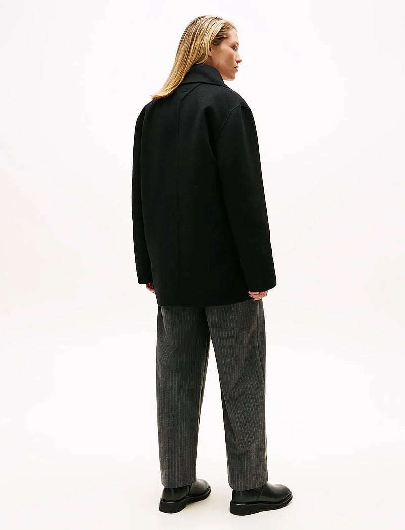 Tommy Hilfiger - DF WOOL BLEND REG PEACOAT - winterjacken - black - 4