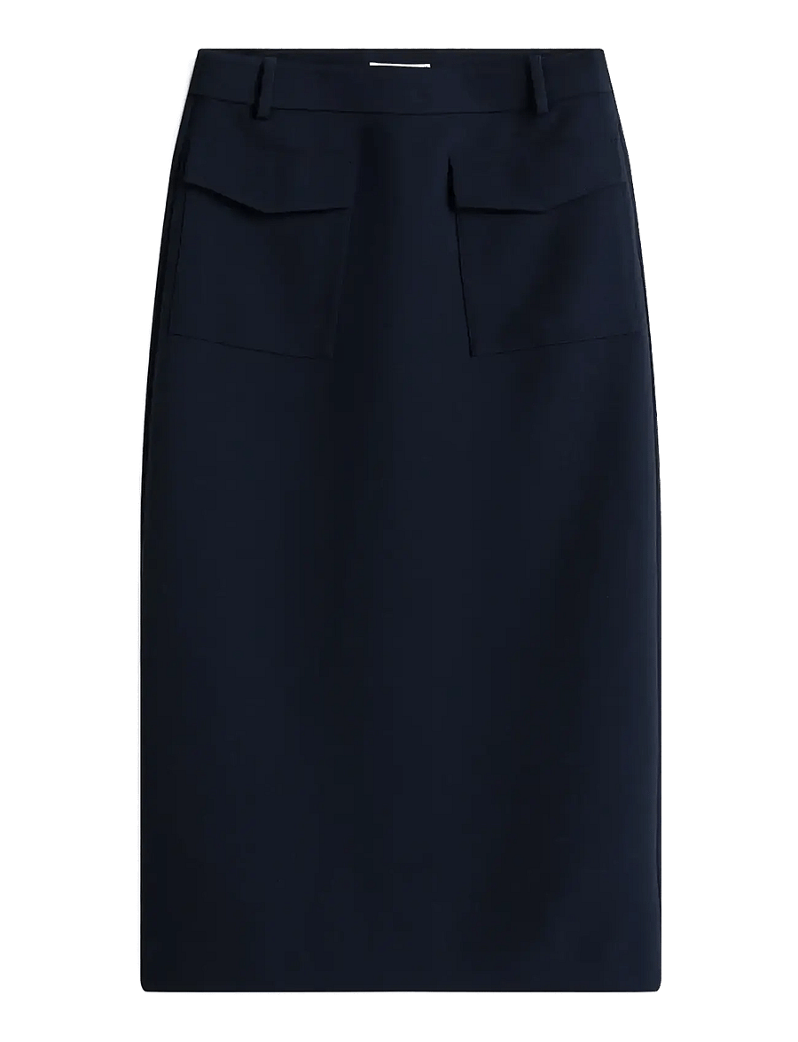 Tommy Hilfiger - PUNTO TAILORED MIDI SKIRT - midi nederdele - dark night navy - 1