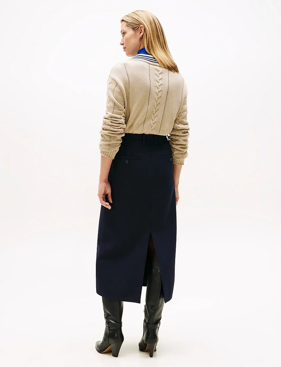 Tommy Hilfiger - PUNTO TAILORED MIDI SKIRT - midi nederdele - dark night navy - 2