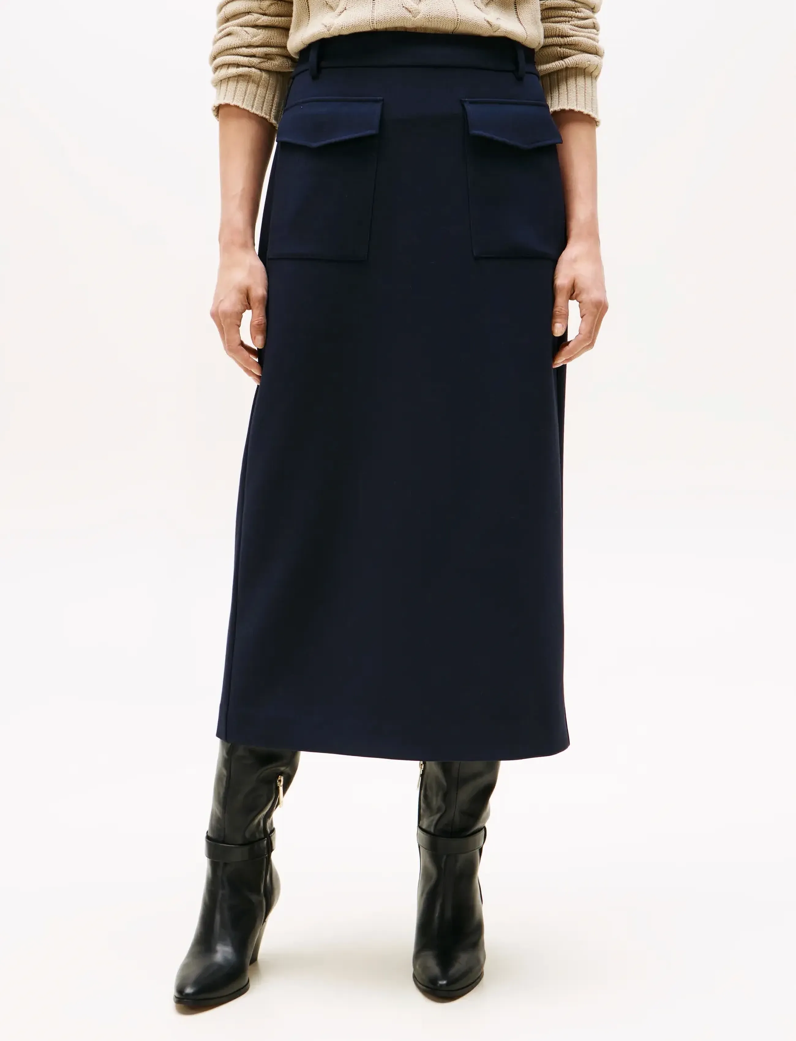 Tommy Hilfiger - PUNTO TAILORED MIDI SKIRT - midihameet - dark night navy - 4