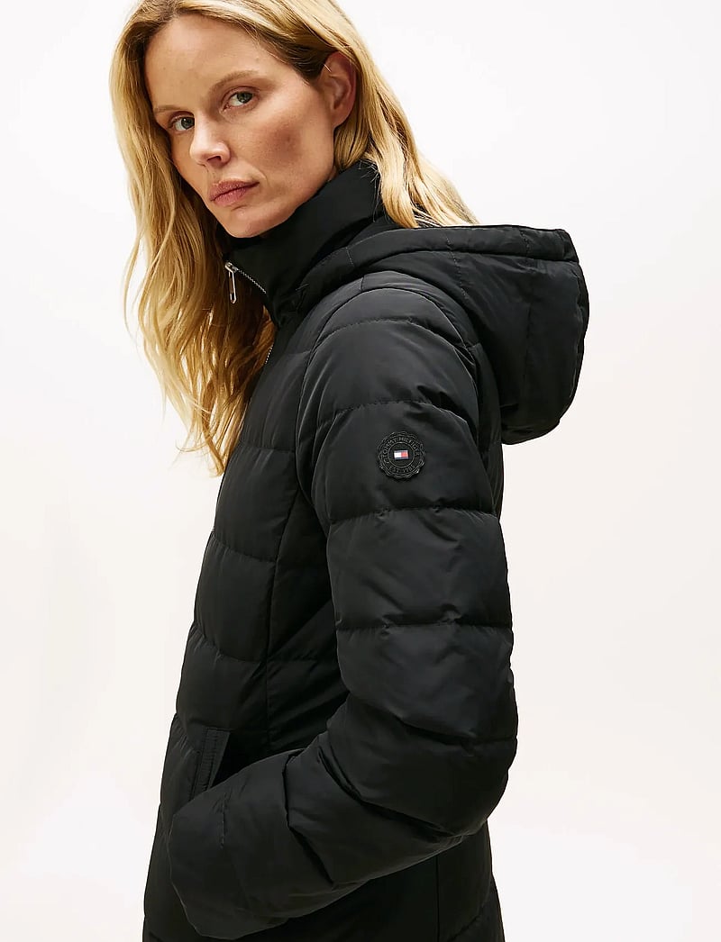 Tommy Hilfiger - MW DOWN SLIM COAT WITH FUR - ziemas jakas - black - 3