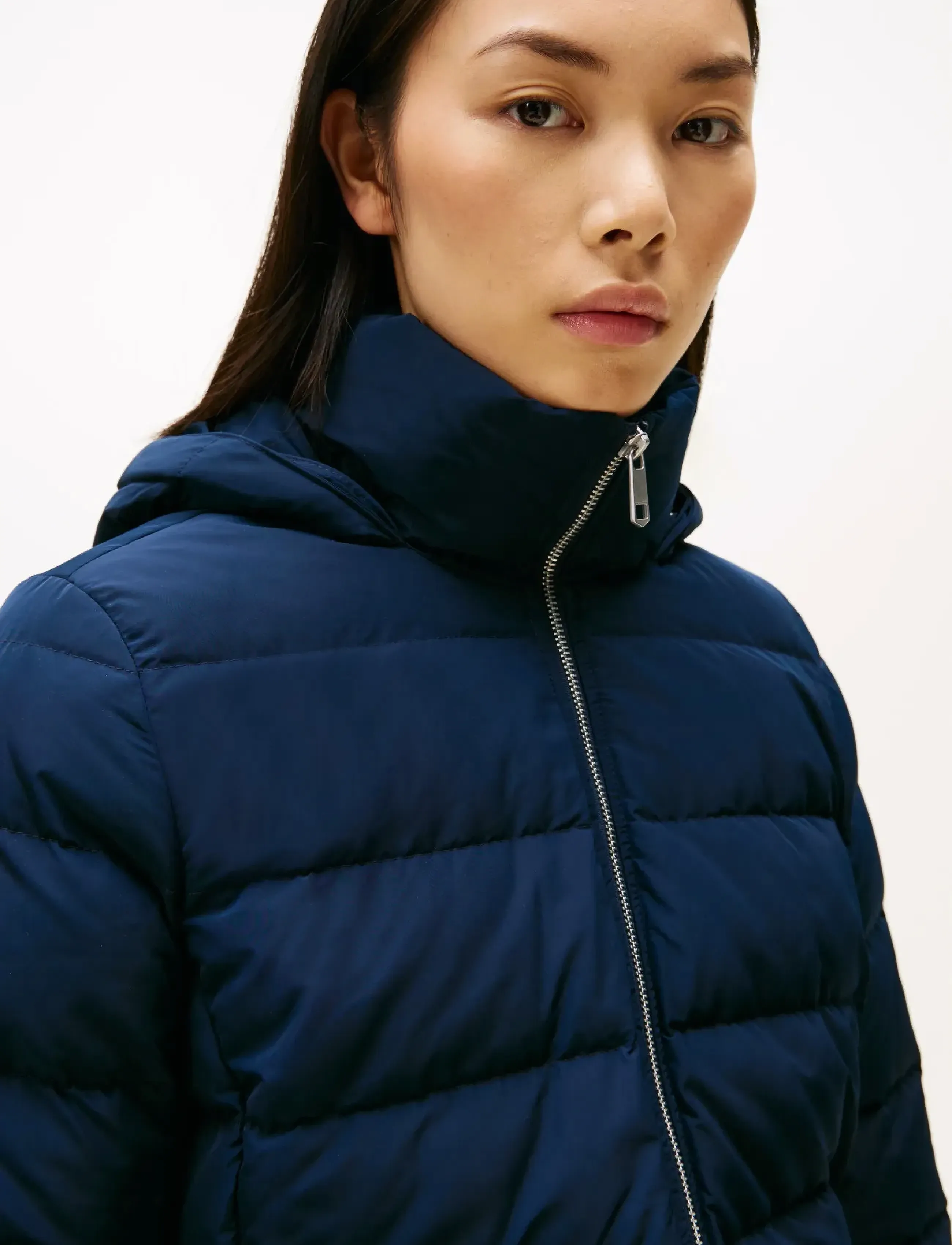 Tommy Hilfiger - MW DOWN SLIM COAT WITH FUR - ziemas jakas - dark night navy - 4
