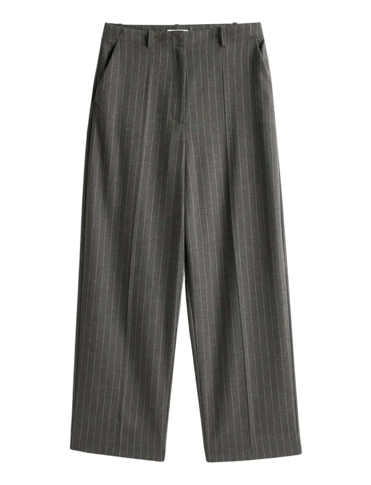Tommy Hilfiger PINSTRIPE LOOSE STRAIGHT PANT - Formell - MID GREY HEATHER PINSTRIPE / grey
