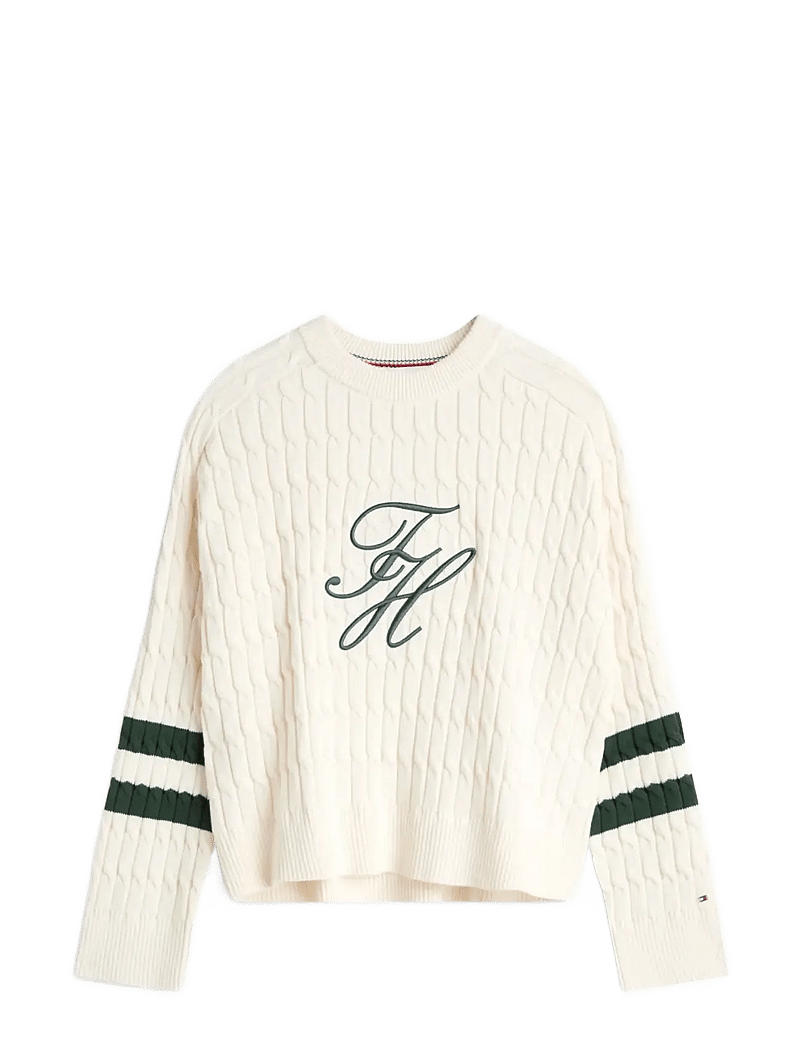 Tommy Hilfiger - TEXTURED GRAPHIC C-NK LS SWT - jumpers - calico - 1