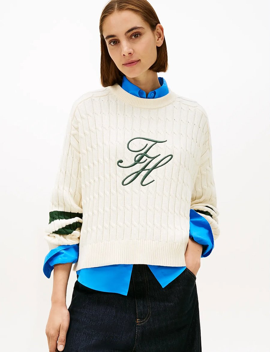 Tommy Hilfiger - TEXTURED GRAPHIC C-NK LS SWT - pullover - calico - 0