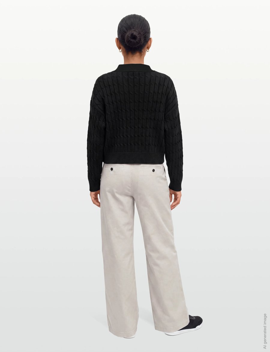 Tommy Hilfiger - CO CABLE MID GG 1/2 ZIP LS SWT - pullover - black - 4