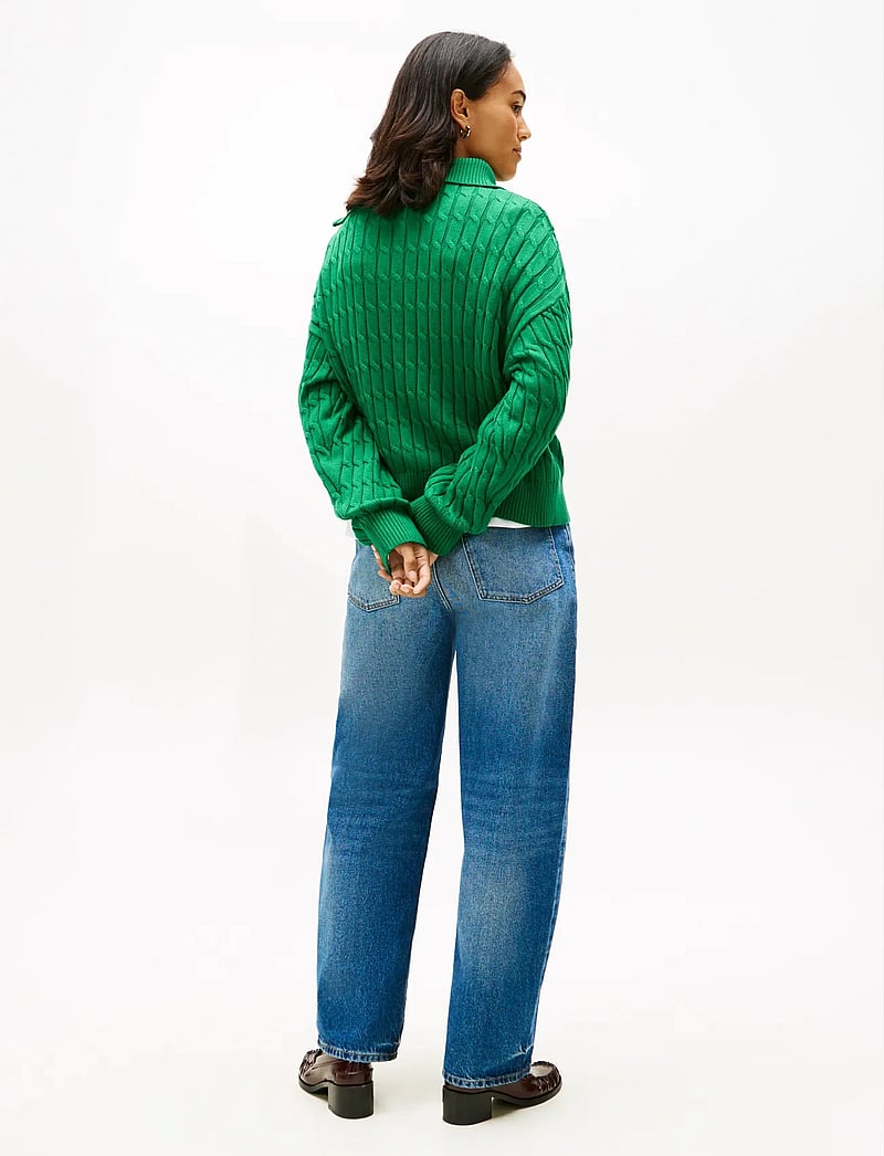 Tommy Hilfiger - CO CABLE MID GG 1/2 ZIP LS SWT - pulls - nouveau green - 3