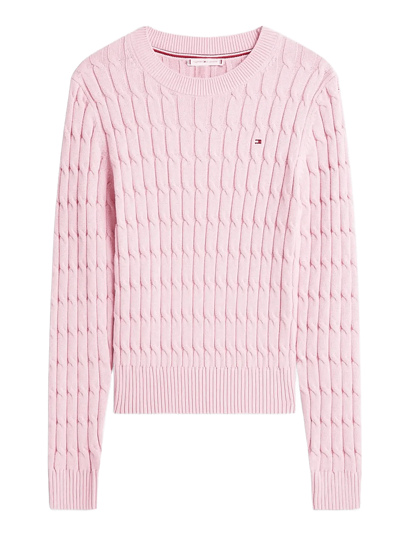 Tommy Hilfiger - CO CABLE MID GG C-NK LS SWT - striktrøjer - bonita pink - 1
