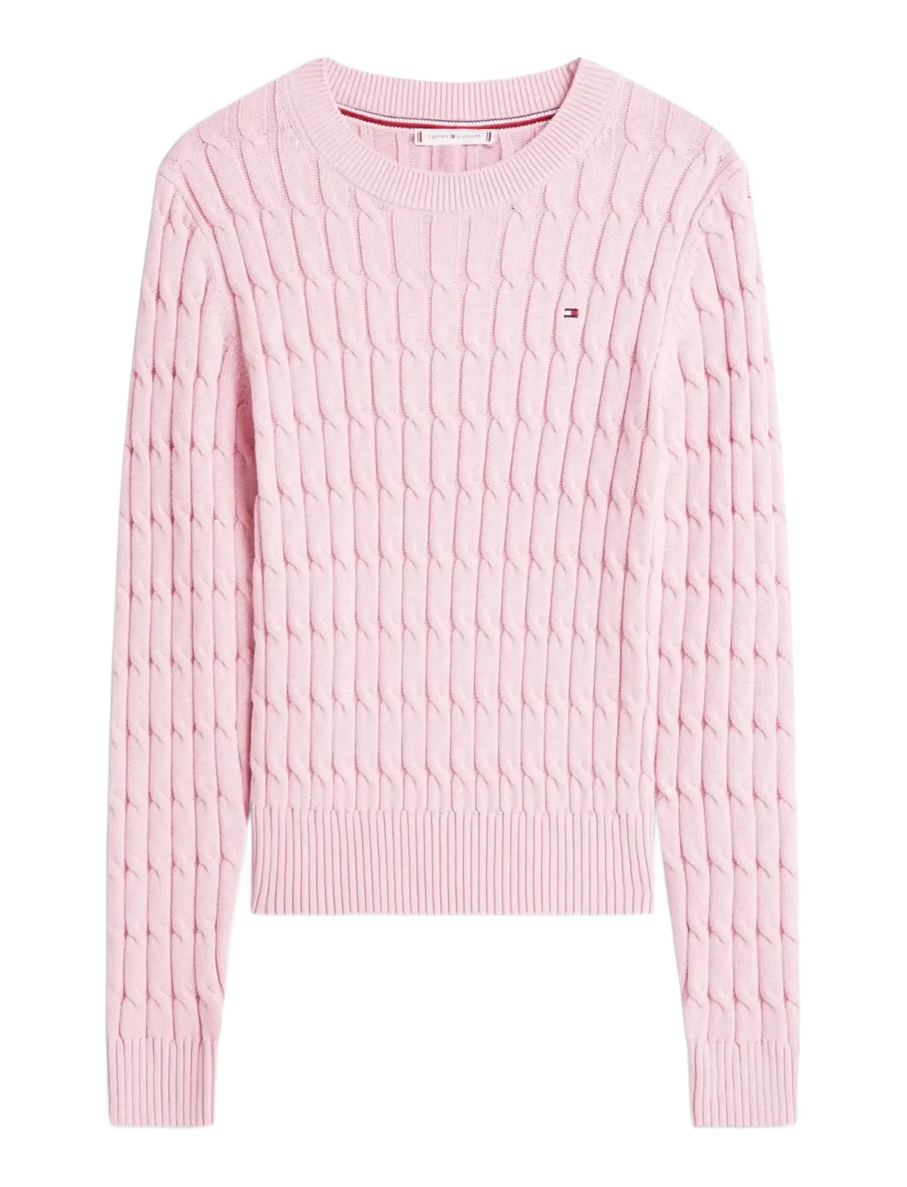 Tommy Hilfiger CO CABLE MID GG C-NK LS SWT - Pullover - BONITA PINK / pink/rose