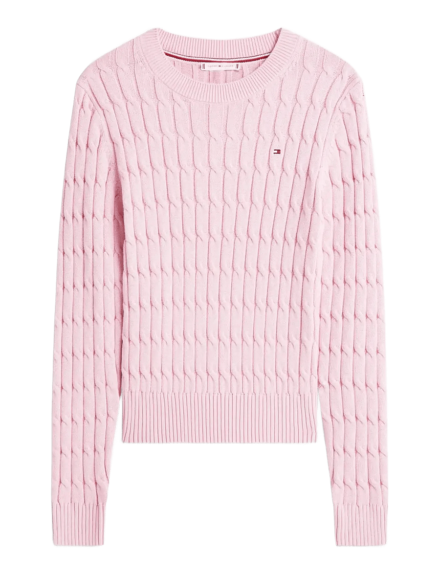 Tommy Hilfiger - CO CABLE MID GG C-NK LS SWT - pullover - bonita pink - 1