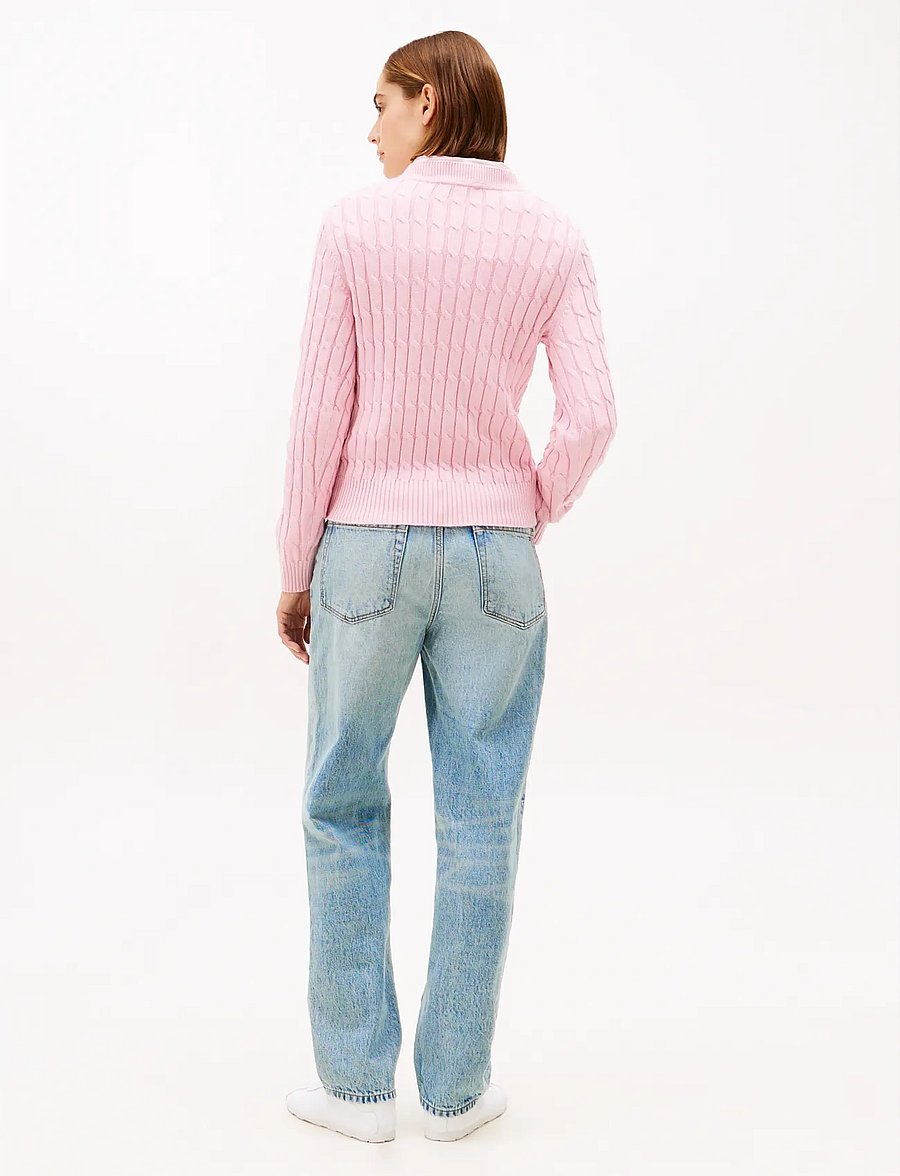 Tommy Hilfiger - CO CABLE MID GG C-NK LS SWT - pullover - bonita pink - 3