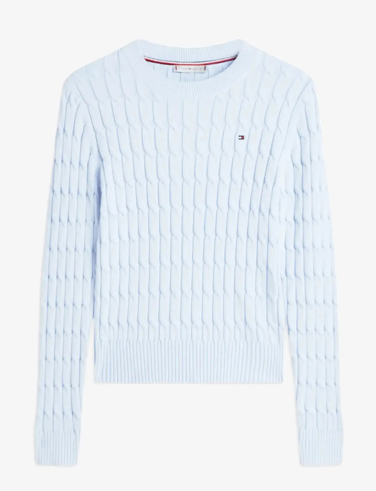 Tommy Hilfiger - CO CABLE MID GG C-NK LS SWT - striktrøjer - breezy blue - 1