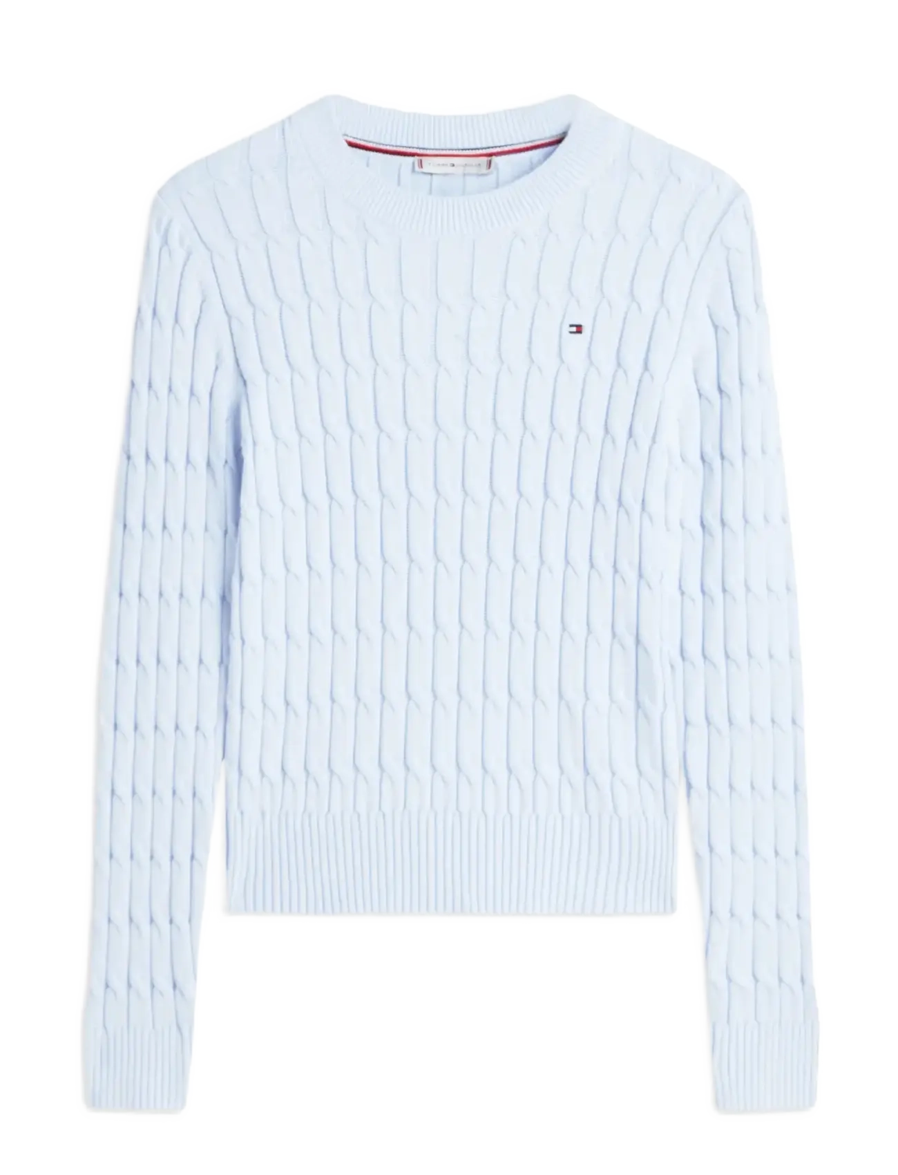 Tommy Hilfiger CO CABLE MID GG C-NK LS SWT - Strickmode - BREEZY BLUE / blue