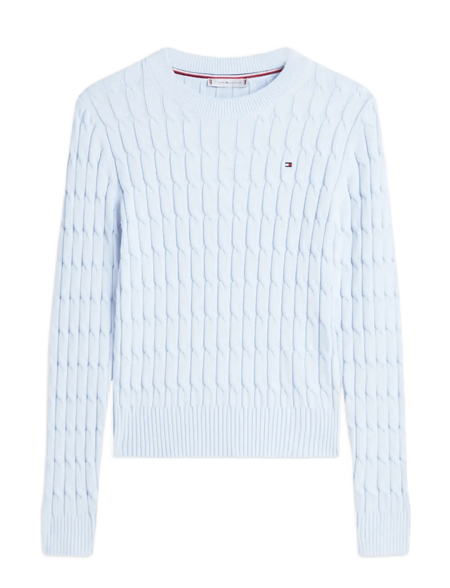 Tommy Hilfiger - CO CABLE MID GG C-NK LS SWT - pullover - breezy blue - 1