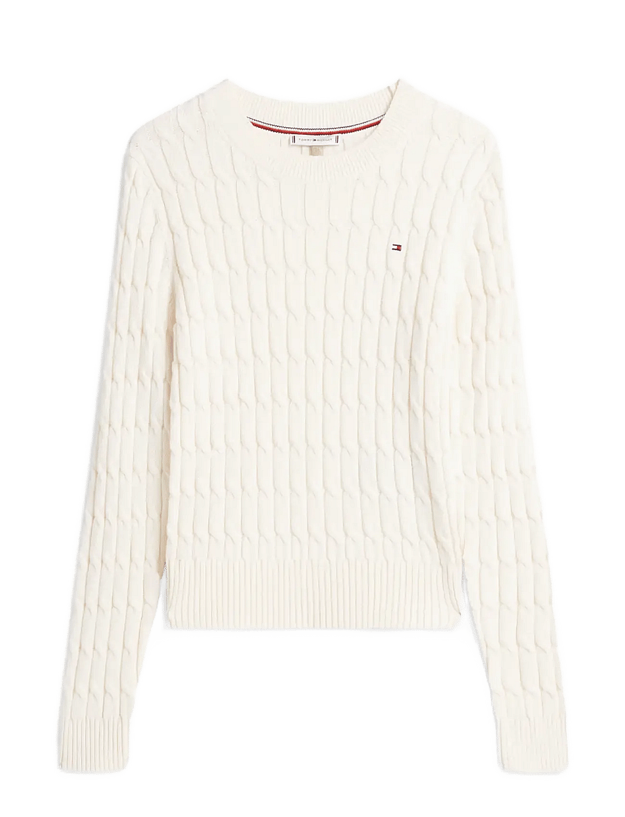 Tommy Hilfiger - CO CABLE MID GG C-NK LS SWT - striktrøjer - calico - 1
