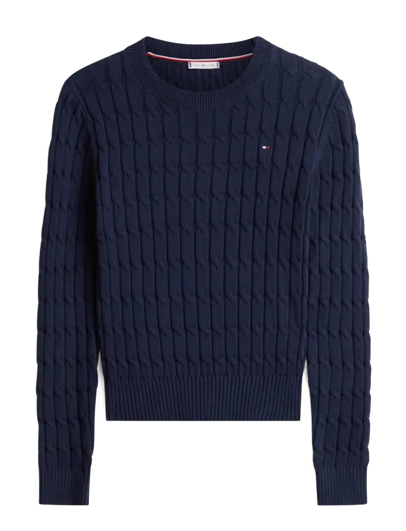 Tommy Hilfiger CO CABLE MID GG C-NK LS SWT - Stickat - DARK NIGHT NAVY / navy