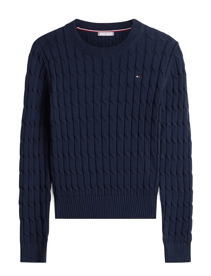 Tommy Hilfiger - CO CABLE MID GG C-NK LS SWT - pullover - dark night navy - 1