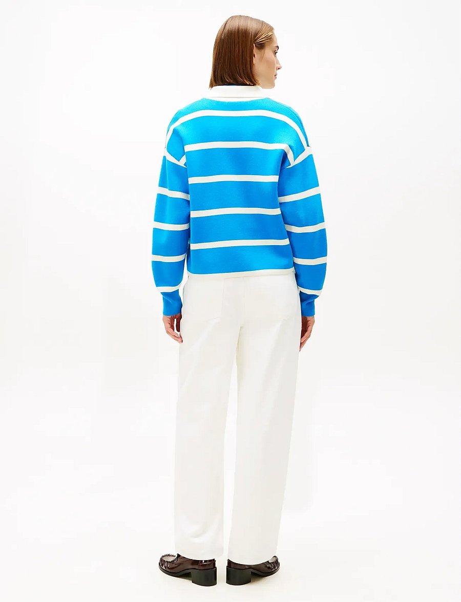 Tommy Hilfiger - MDRN RUGBY DF OVS BD LS SWT - cardigans - mesmerizing blue calico stp - 3