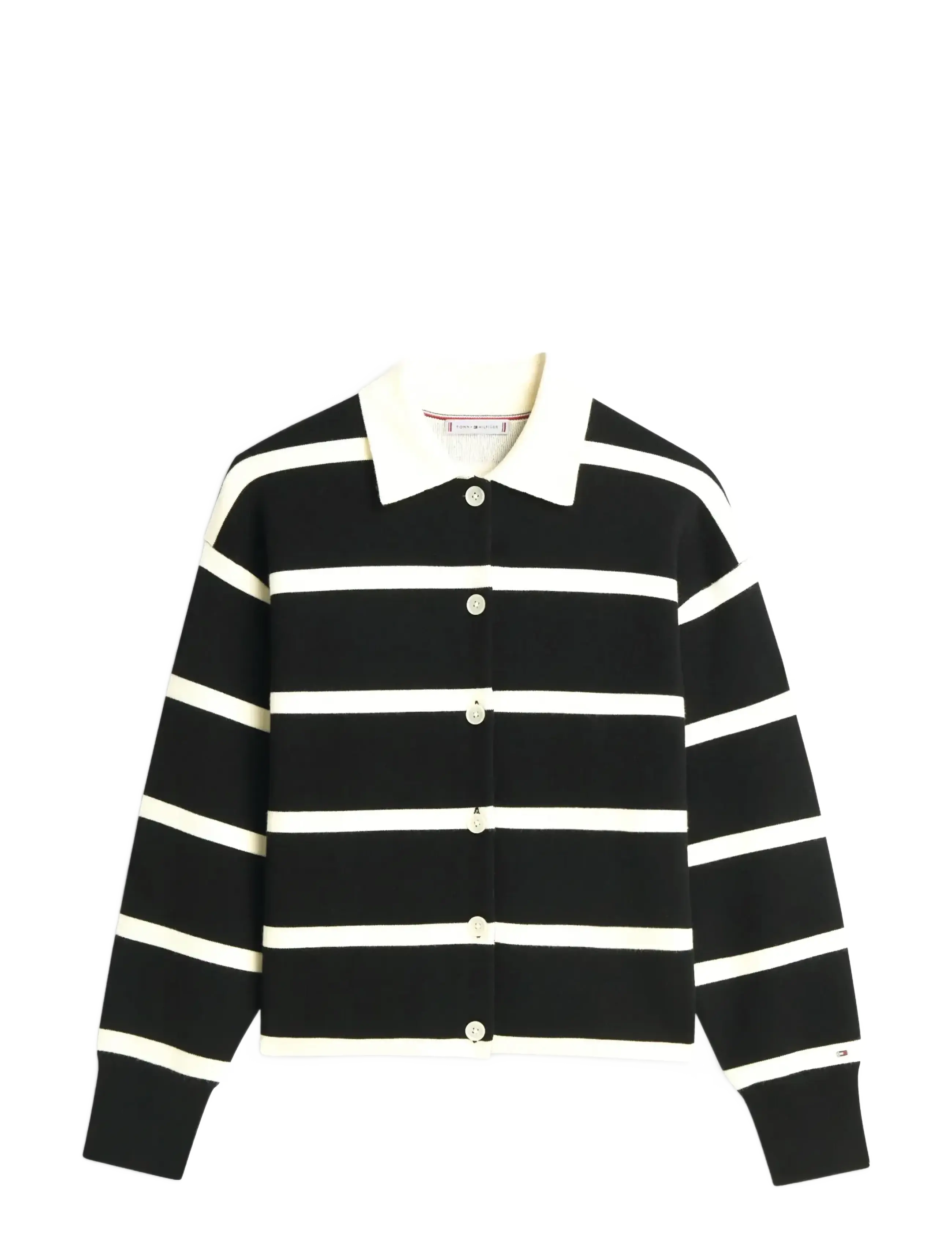 Tommy Hilfiger MDRN RUGBY DF OVS BD LS SWT - Transitional Layering - BLACK CALICO STP / black