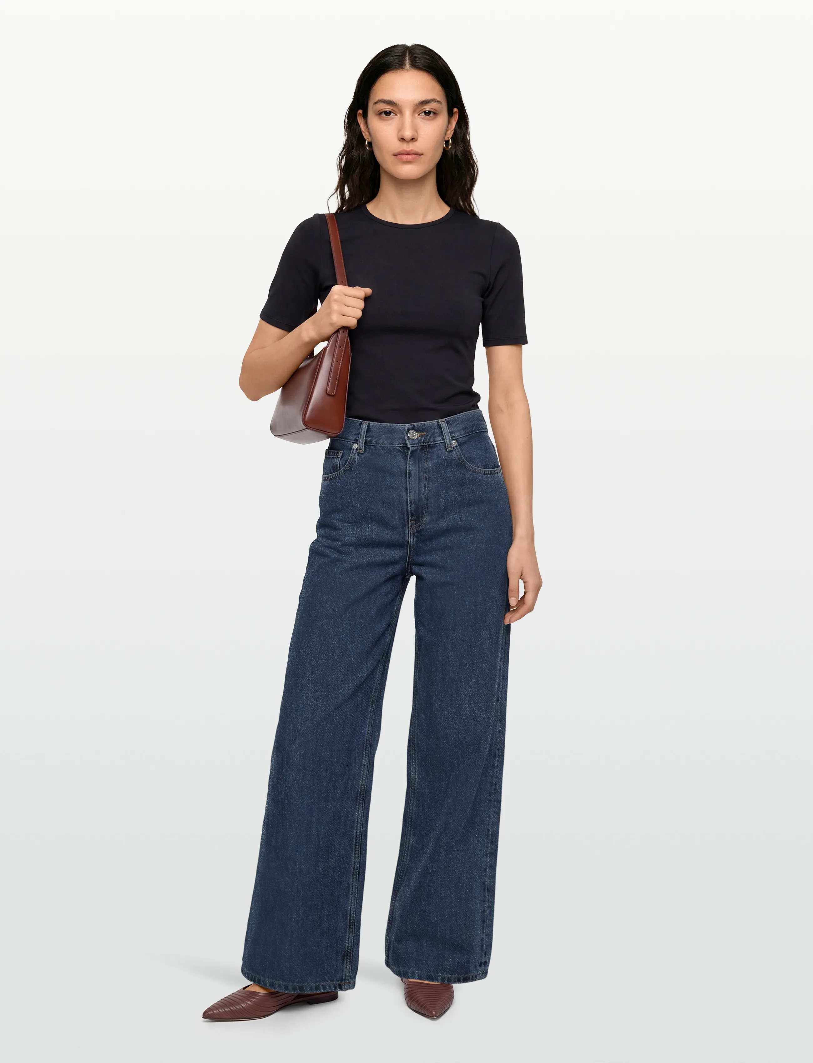 Tommy Hilfiger DNM EMI 70S WIDE LEG HW - Kollektionen - EMI / navy
