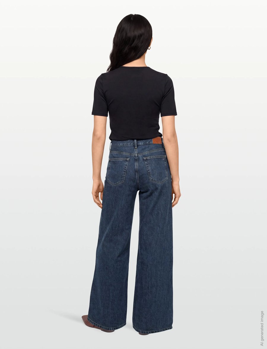 Tommy Hilfiger - DNM EMI 70S WIDE LEG HW - hosen mit weitem bein - emi - 4