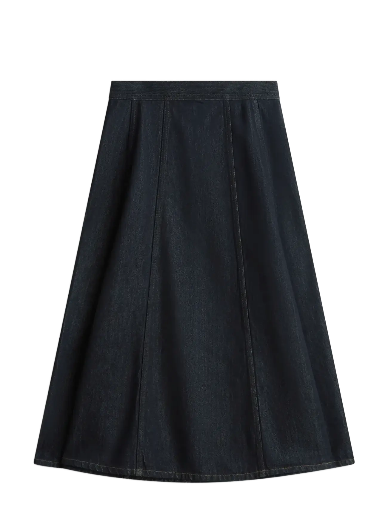 Tommy Hilfiger DNM PURE FLARED MIDI SKIRT HW - Nederdele - PURE / navy