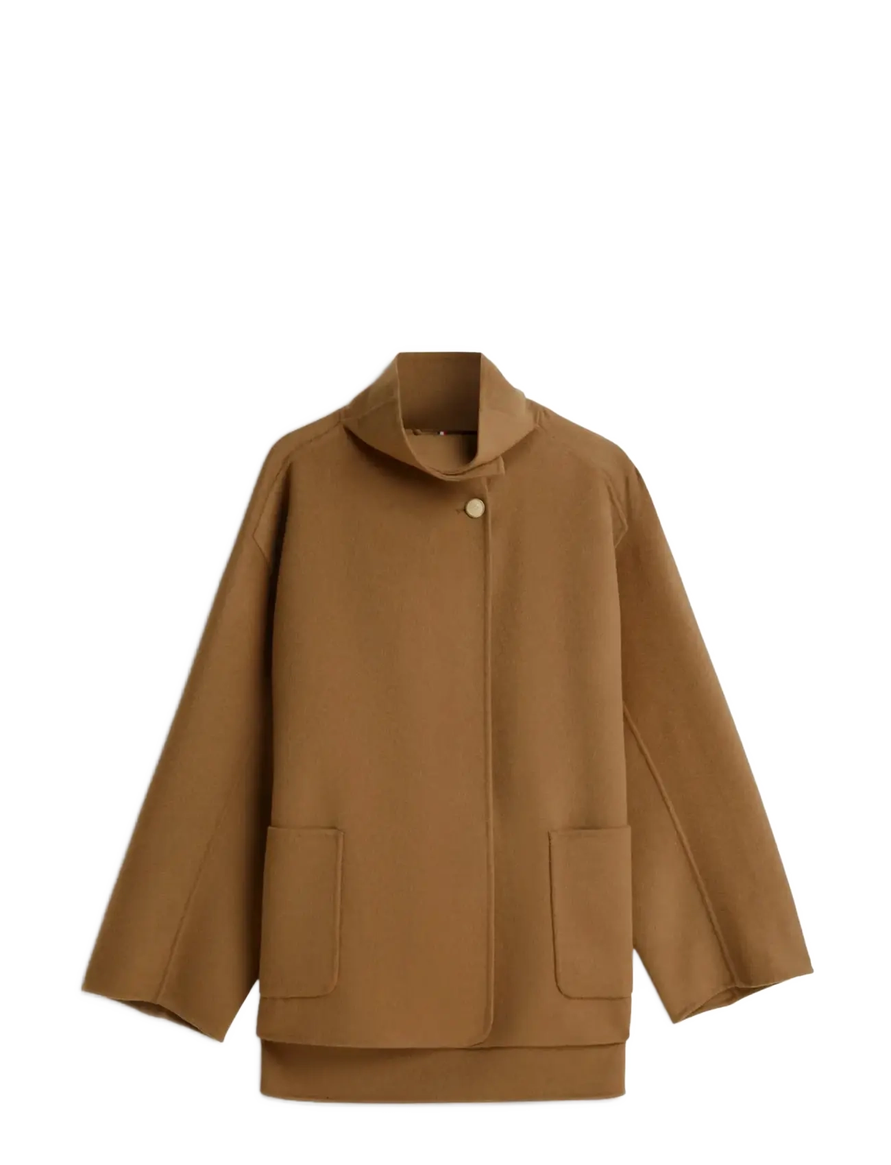 DF WOOL GB FUNNEL NK COAT - NORDIC TAUPE