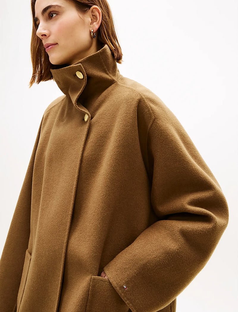 Tommy Hilfiger - DF WOOL GB FUNNEL NK COAT - uldfrakker - nordic taupe - 5