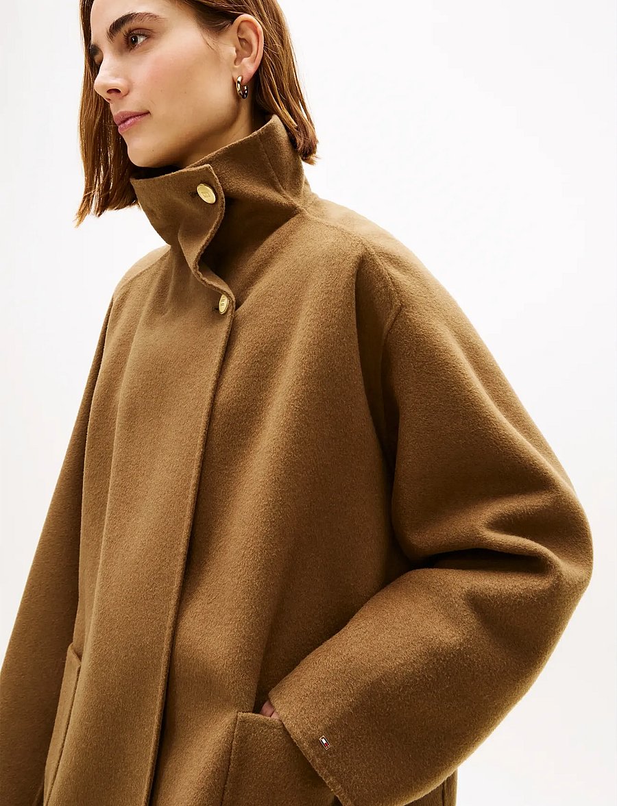 Tommy Hilfiger - DF WOOL GB FUNNEL NK COAT - winterjacken - nordic taupe - 5