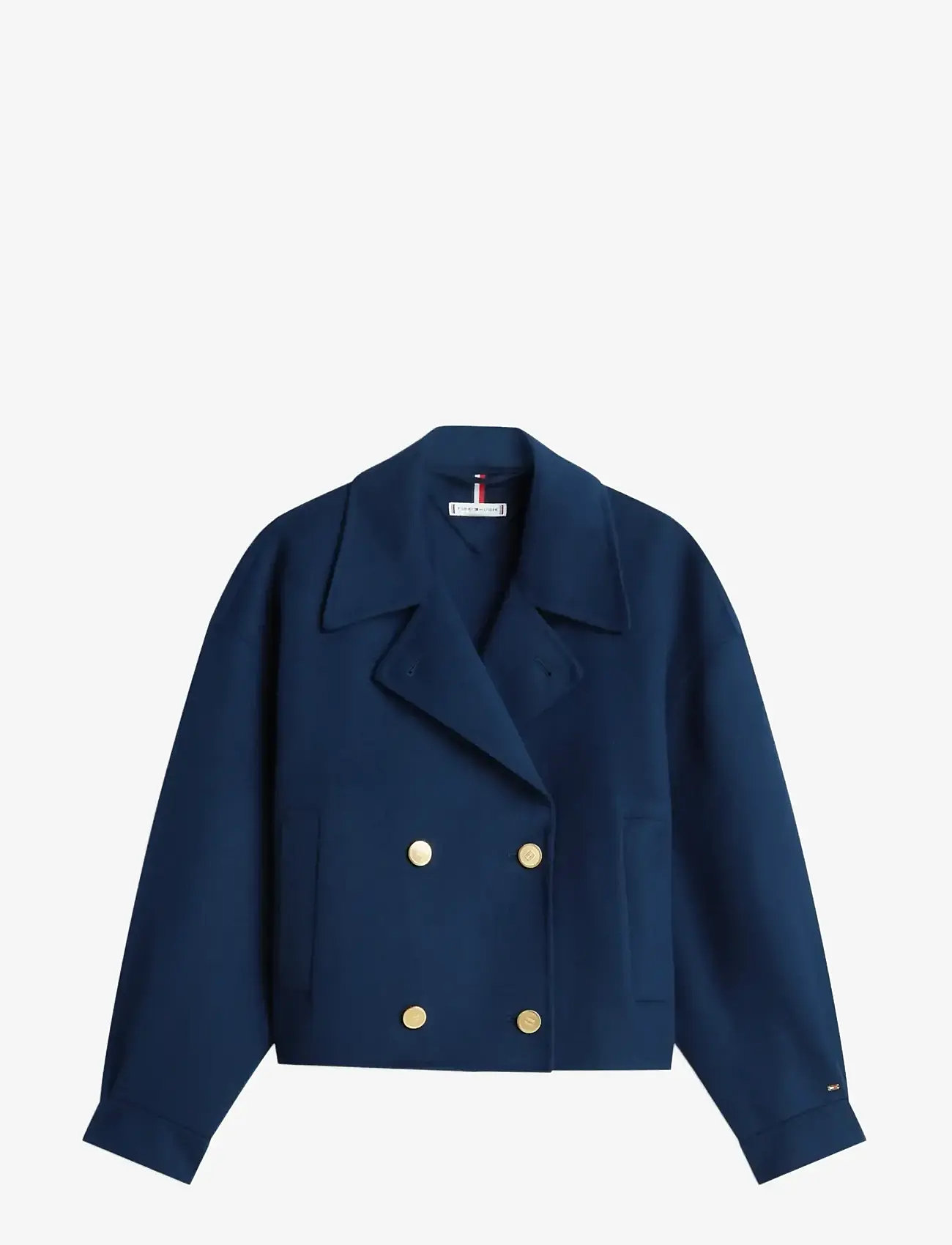 Tommy Hilfiger DF WOOL GOLD BUTTON PEACOAT - Wollmäntel - DARK NIGHT NAVY / navy